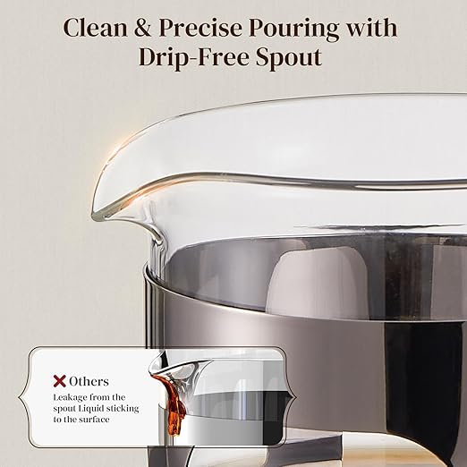 Veken French Press Coffee Maker 21oz 0.6 L, Single Serve Small Pot, Heat Resistant Thickened Borosilicate Glass,Stainless Steel Brewer,Cold Brew Cafetera Teapot for Kitchen Travel Camping, Dark Pewter