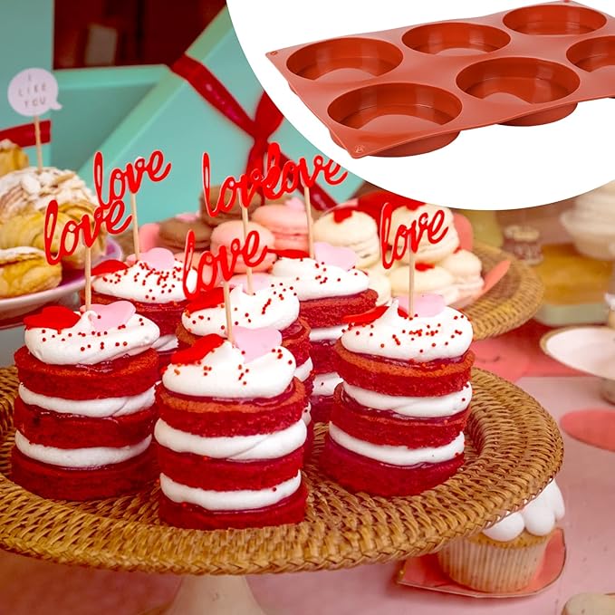 Goensjt 3 Pack Silicone Muffin Top Pans 4 Inch Jumbo Egg Molds