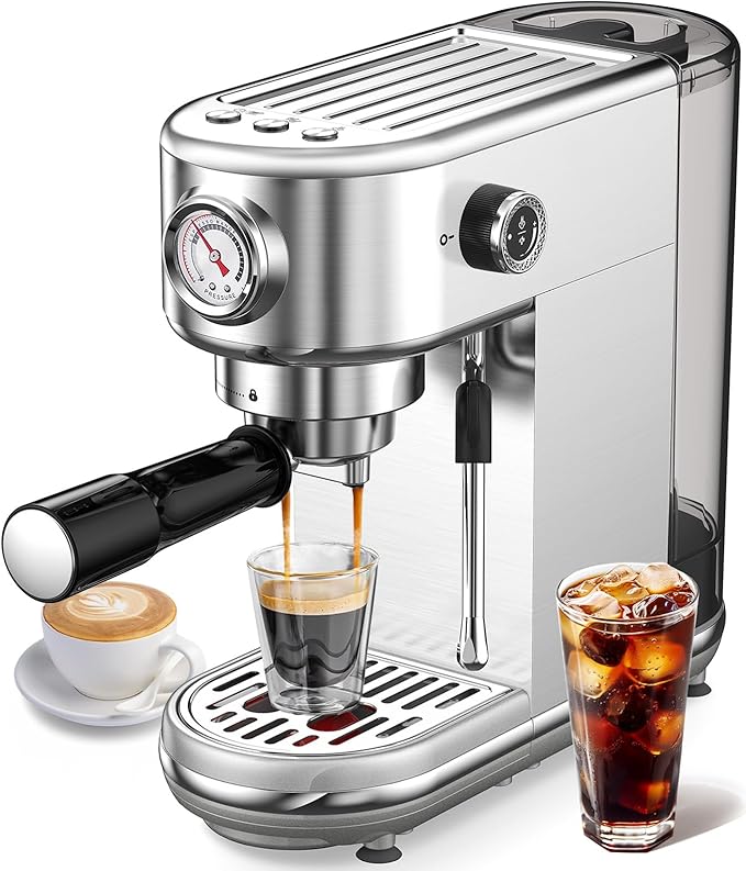 atatix Espresso Machine with Milk Frother, 20 Bar Pressure Espresso Maker