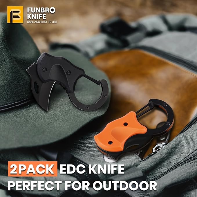 FUNBRO 2 Pack Small Pocket Knife Gifts for Men & Women