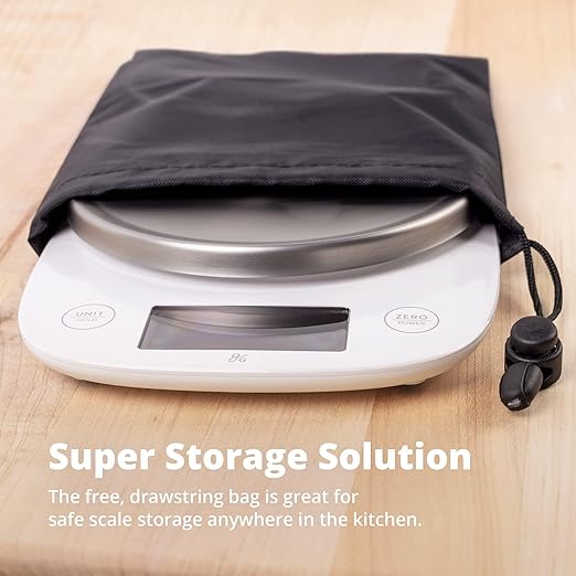 Greater Goods Digital Kitchen Scale for Baking, Sourdough, 11lb Capacity