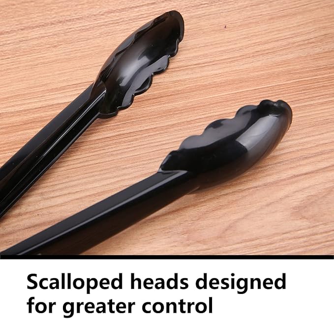 ICHROSAYA Plastic Serving Tongs Disposable Kitchen Tongs for Food Salad