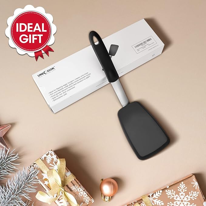 Unicook Flexible Silicone Spatula, Food Grade Kitchen Turner, Medium