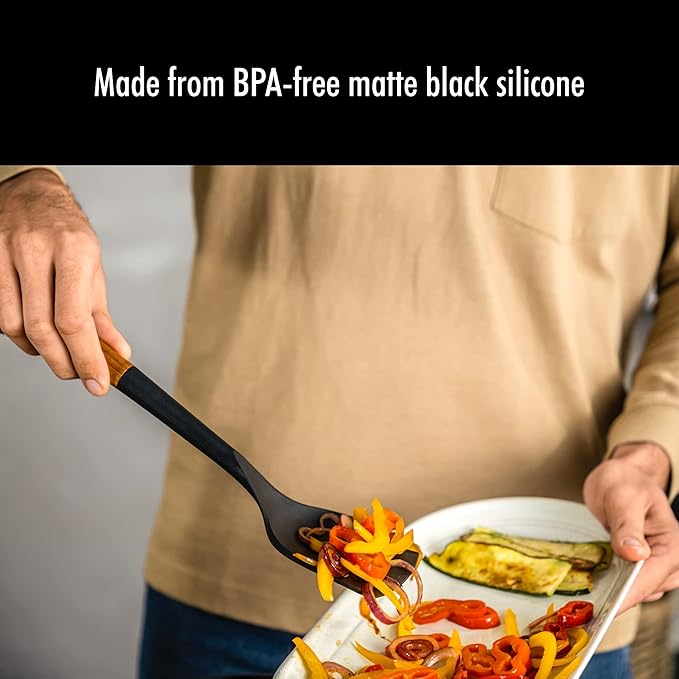Staub Silicone Spatula, Cooking Utensil, Non-Stick, Black