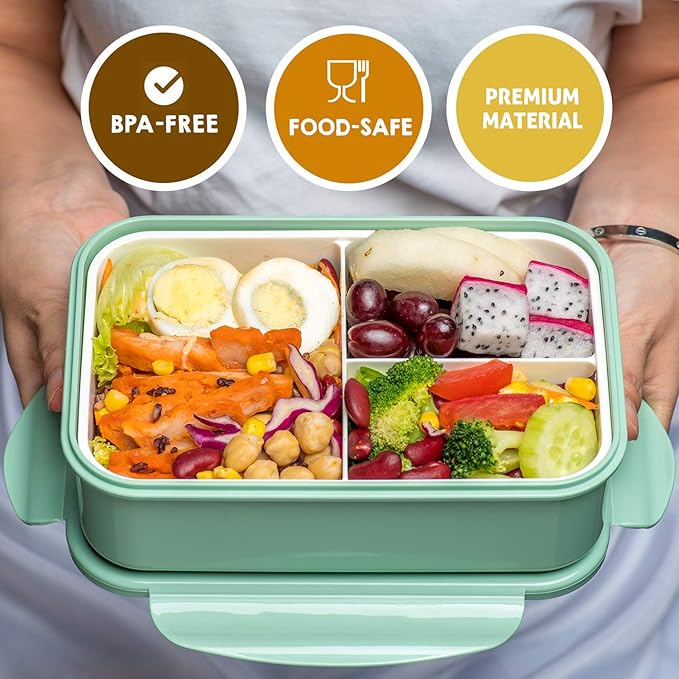 LOVINA Bento Boxes for Adults - 1100 ML Bento Lunch Box Container For Kids