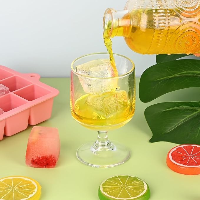 HUAKENER 2 Pack Silicone Ice Cube Tray, Ice Cube Trays for Freezer with Lid