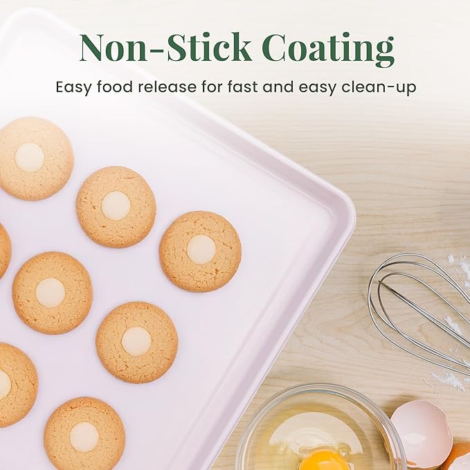 Larder & Vine 8-Piece Stackable Bakeware Set, Ceramic-Coated Nonstick Baking Pan Set, Non-Toxic, with Baking Sheets, Muffin Pan, Loaf Pan & Cake Pans, Lavender