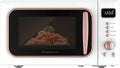 Frigidaire, 0.7 Cu. Ft. Retro Countertop Microwave Oven, 700W Compact Microwave with 8 Auto Cook Menus, Auto Defrost, 5 Power Levels, LED Display, Glass Turntable, White-RoseGold