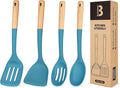 Badiano Silicone Cooking Utensils Set, Safe for Nonstick Cookwares, Blue
