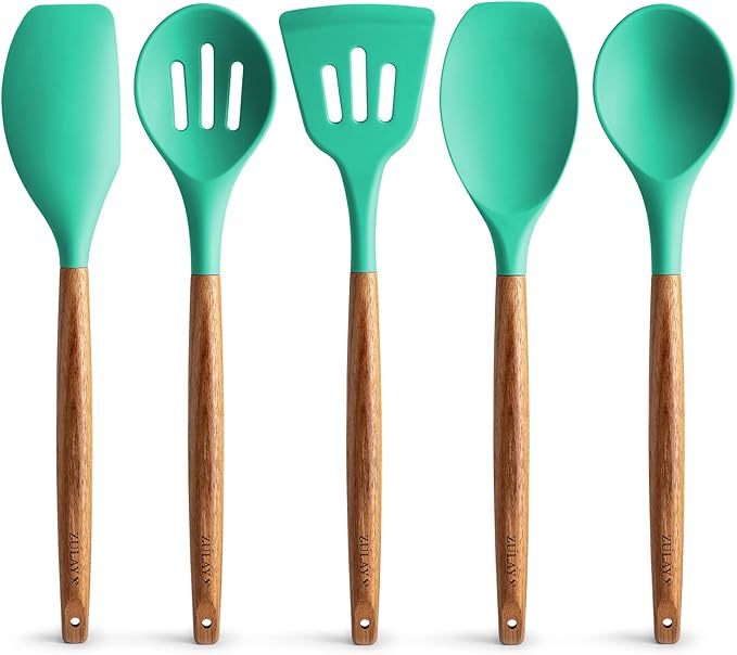 Zulay Kitchen 5 Piece Silicone Utensil Set