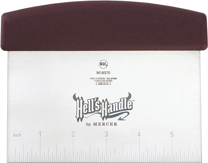 Mercer Culinary Hell's Handle Bench Scraper, 3.5 Inch x 6 Inch