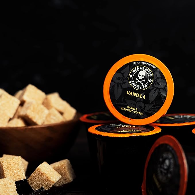 Death Wish Coffee Vanilla Single Serve Coffee Pods, Fair Trade, 10 Count
