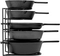 Cuisinel Pan Organizer for Cast Iron Skillets, Griddles, 5-Tier Rack