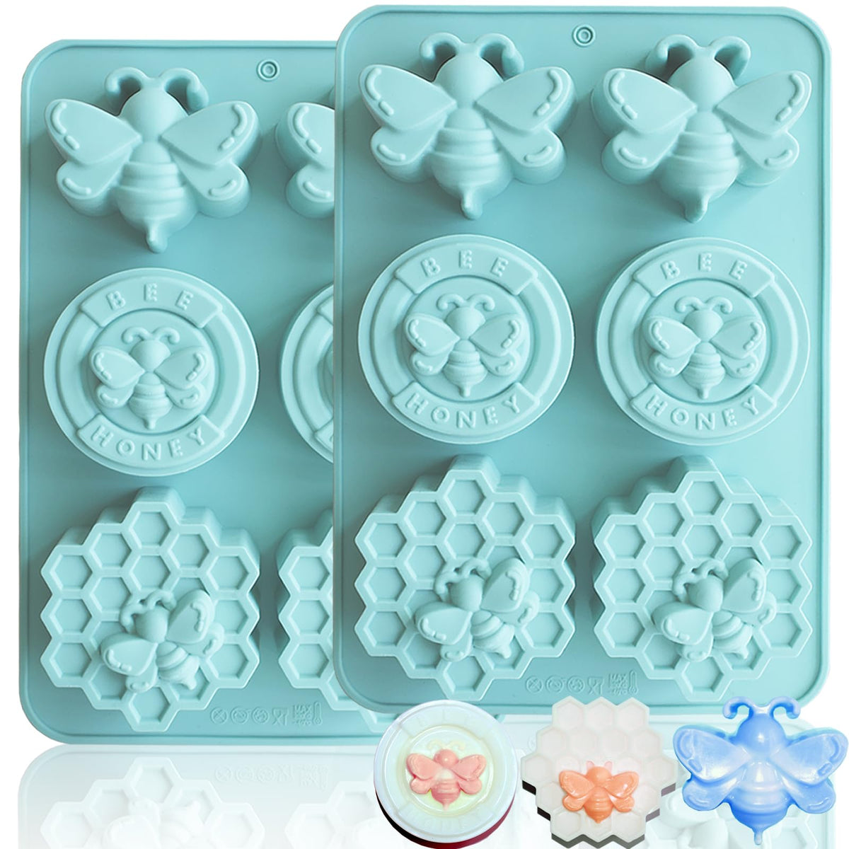 Honeycomb Soap Molds-Silicone Molds for Soap 3D Bee Soap Molds