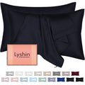 Silk Pillow Cases 2 Pack Queen Size with Hidden Zipper, Mulberry Silk Pillowcase for Hair and Skin, Smooth and Soft Breathable Cooling Silk Satin Pillowcase Set of 2, Gifts for Women，Navy Blue