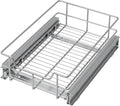 Pull Out Cabinet Organizer 9" W X 17" D, Chromed, Full Slide Out Drawers