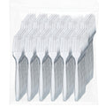 Prestee 500 Clear Plastic Forks - Heavyweight Disposable Forks, Sturdy Flatware, Elegant Fork for Parties, Bulk Disposable Silverware Set, Clear Plastic Utensils - Flatware