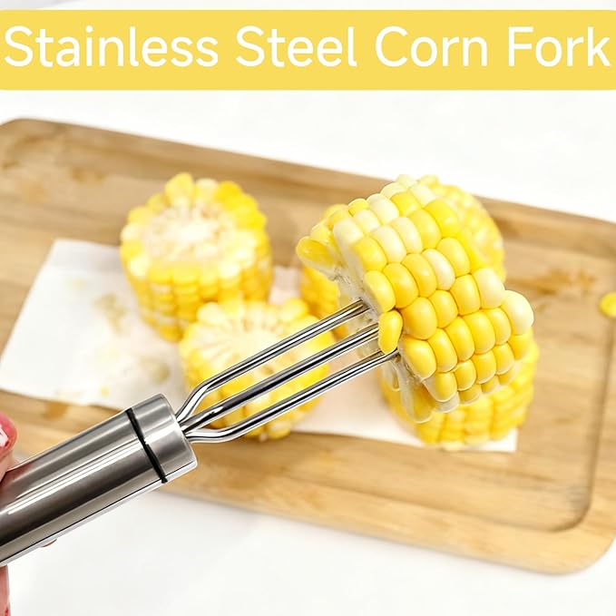 3 Pcs Corn Tool Set – 2026 Upgraded Corn Peeler for Corn on the Cob,Corn Holder, Corn Cob Stripper Tool,Multi-Use Corn Cob Stripper Tool for Home Kitchen, Outdoor Barbecues & Camping