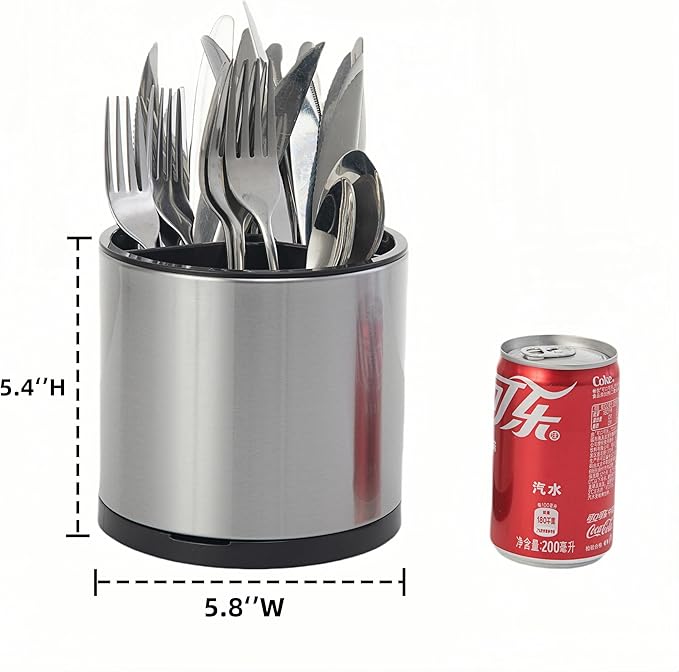 LIBODOUR Utensil Holder, 360°Rotating Kitchen Utensil Holder For Counter