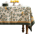 patdrea Designer French Linen Tablecloth,Rectangular,118"x67"-Warbler A
