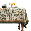 patdrea Designer French Linen Tablecloth,Rectangular,110"x63"-Warbler A
