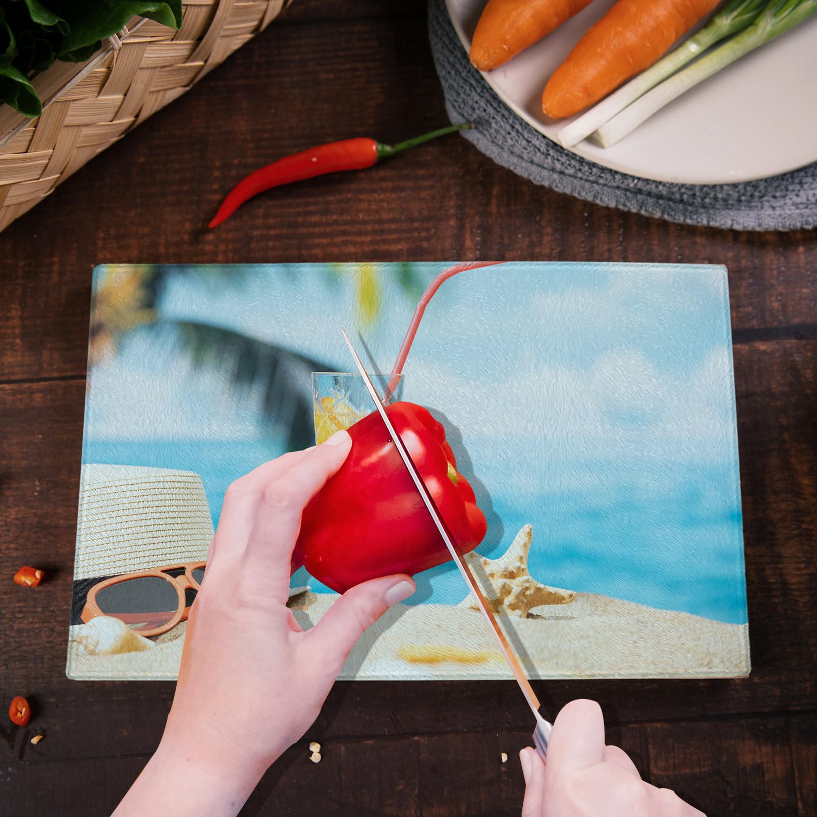 2 Pcs sublimation cutting board blanks，11 x 7.87 Inch sublimation cutting boards，Textured Sublimation Anti Slip Cutting Board Heat Scratch Resistant Blank Cutting Board