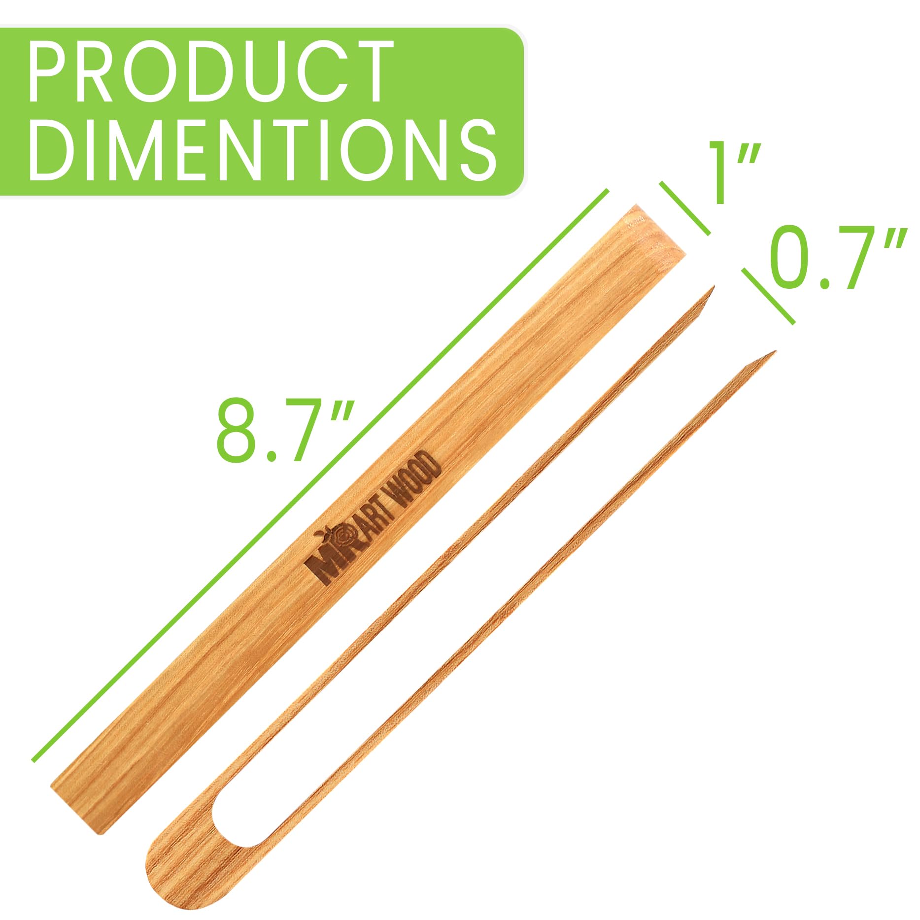 2 Pcs Magnetic Wooden Toaster Tongs | 8.7-Inch Kitchen Tongs for Cooking, Bread, Bacon, Bagels, and Muffins | Non-Toxic Design, Prefect Bamboo Alternative, Perfect for Toaster, BBQ, and Grilling