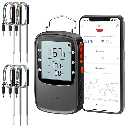 Govee Bluetooth Meat Thermometer Digital with Smart App Timer and Alerts