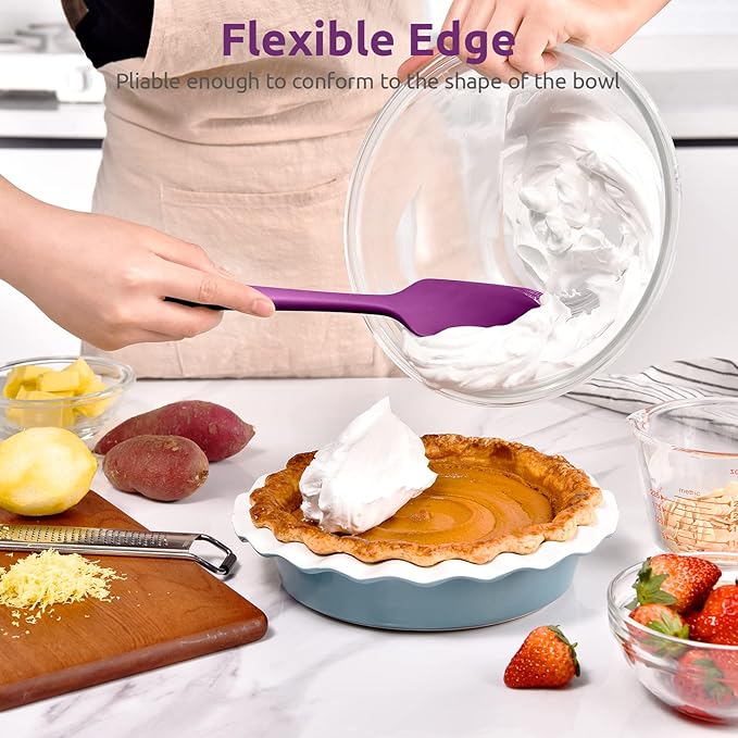 U-Taste Silicone Large Spatula, 600ºF High Temp Bowl Scraper, 11.38"/Purple