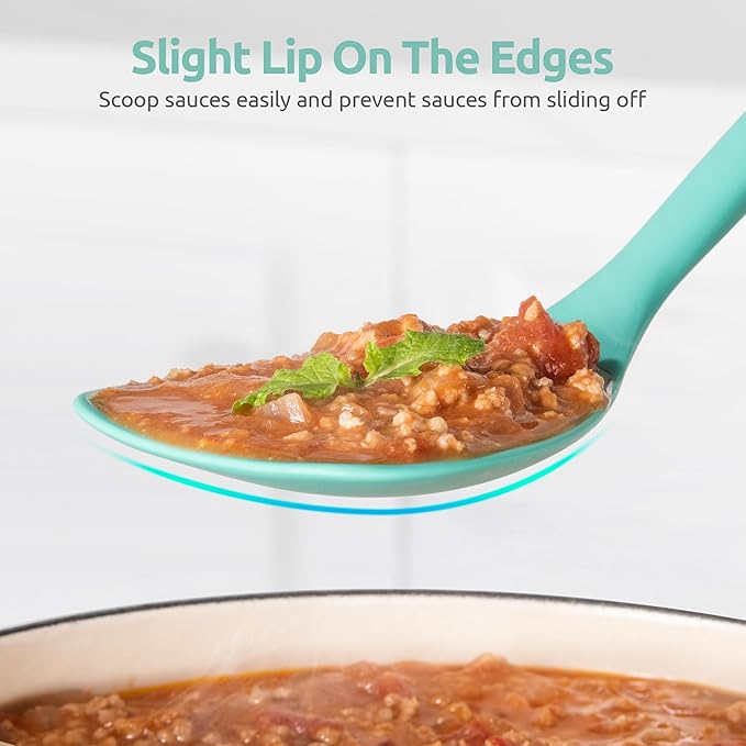 U-Taste Silicone Wok Spatula, 600ºF Heat Resistant Stir Fry Tool, Aqua Sky