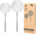BUNDLEPRO Large Stainless Steel Spider Strainer Long Handle, 2 Pack