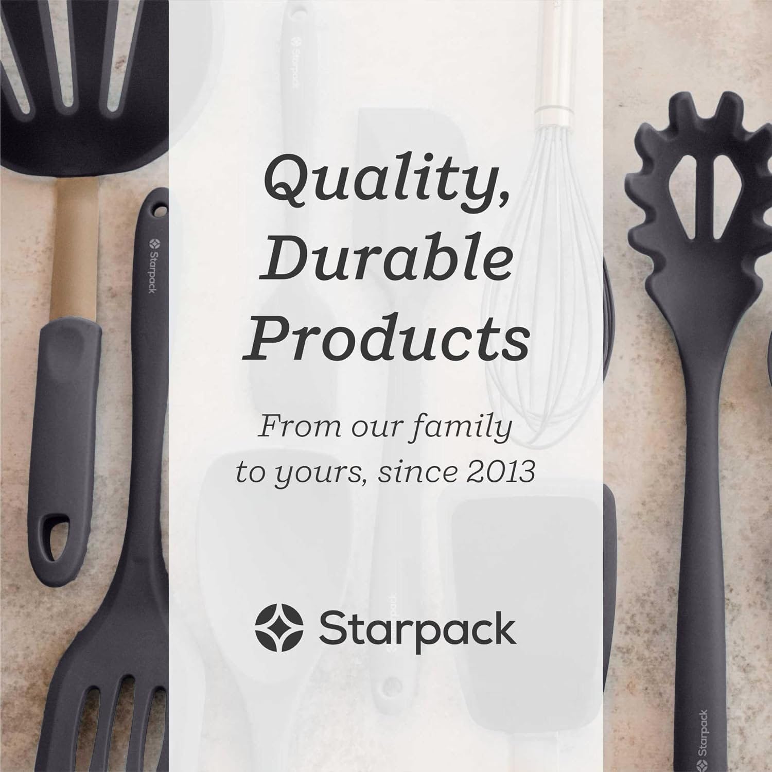 StarPack Premium Flexible Silicone Spatula Set - 3 Spatulas for Nonstick Cookware - 600°F High Heat Resistance Spatula Set - Spatulas for Kitchen Use for Fish, Eggs, Pancakes & Cookies (Gray Black)