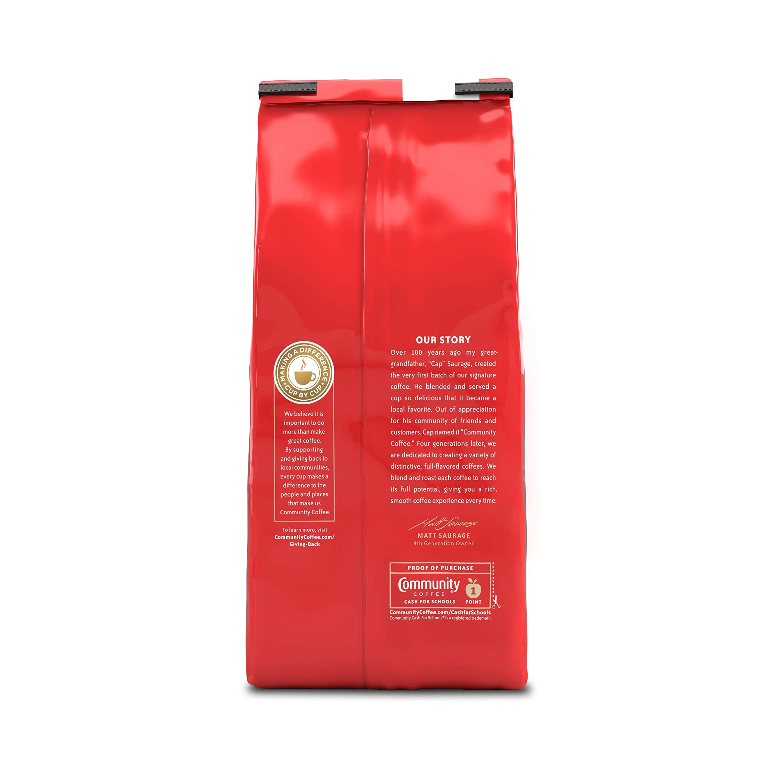 Community Coffee Café Special Blend 72 Ounces, Medium Dark Roast Ground Coffee, 12 Ounce Bag (Pack of 6)