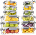 S SALIENT 24 Pieces Glass Food Storage Containers with Lids,Glass Meal Prep Containers Set with Locking Lid,Airtight Glass Lunch Container for Kitchen,BPA Free(12 Lids & 12 Containers)