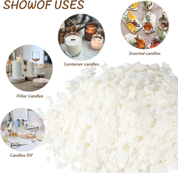CLTNIKET 10 lb Soy Wax DIY Candle （Flakes & Soft）,Natural Soy Wax Candle