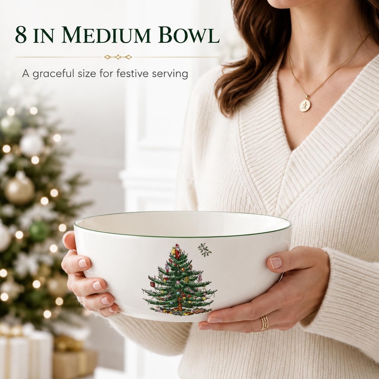 Spode – Christmas Tree Christmas Tree Medium Round Bowl