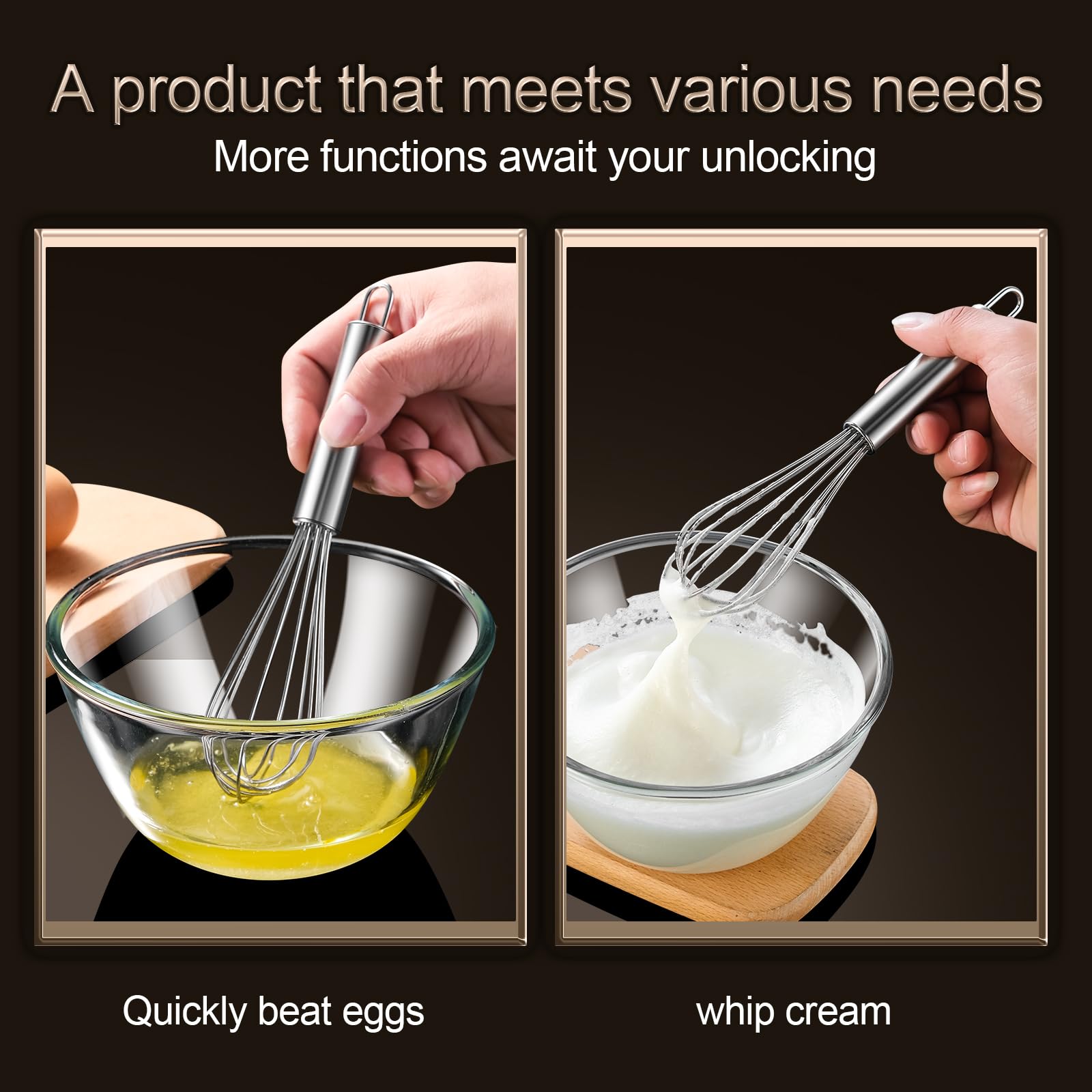 Aniso Stainless Steel Whisk (8.4 inches, Silver)