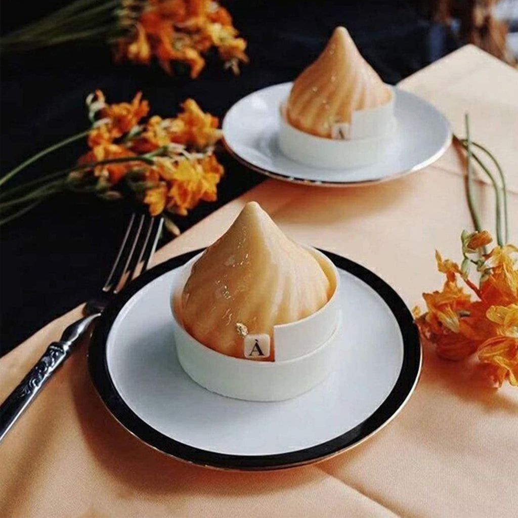 OCPO Kitchen Cone Whirlwind Onion Silicone Mousse Cake Mold, 15 Cavities