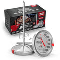 AWLKIM 2 Pack Analog Meat Thermometer Oven Safe Dial No Battery