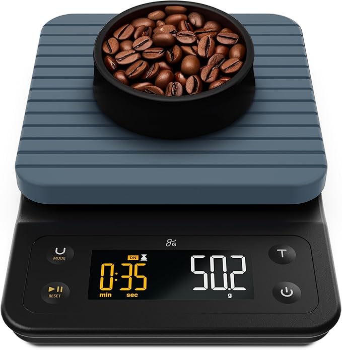 Greater Goods Coffee Scale with Timer, 0.1g Precision for Espresso & Matcha