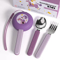 Bentoheaven Kids Utensils Set with Case, Reusable Fork & Spoon, Horse