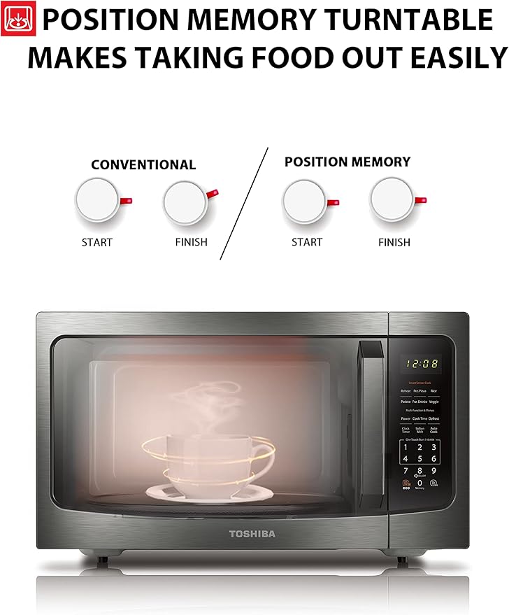 TOSHIBA Microwave Oven with Smart Sensor, 1.6 Cu.Ft, 1200W