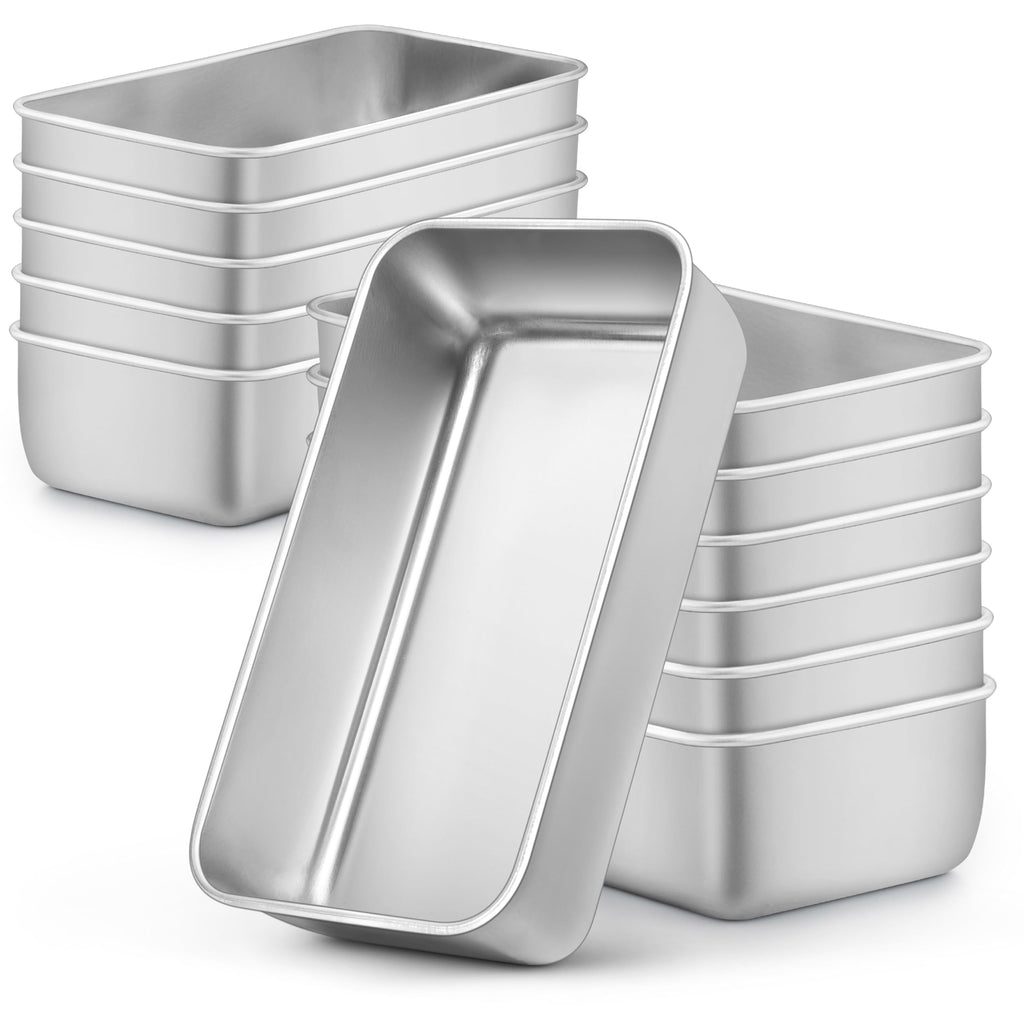 LIANYU Bread Loaf Pans Set of 12, 9x5 Inch Stainless Steel Bread Baking Pan