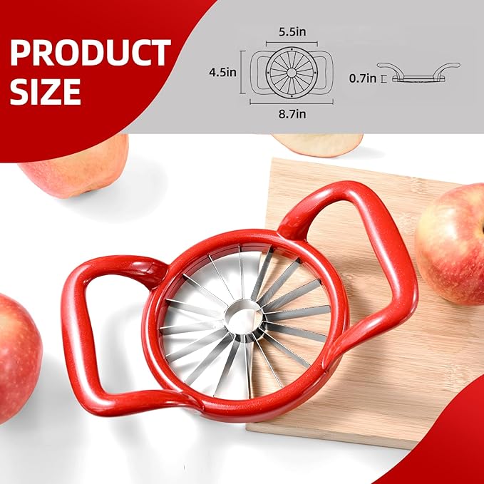 5.5 Inch Large 16-Slice Apple Corer Cutter, Sturdy Divider Wedger Sharp and Sturdy