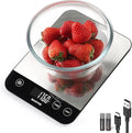 BakFee Food Scale, 33lb Kitchen Scale, 1g Precision, USB-C Charging, Black
