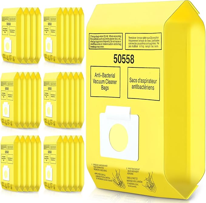 DTESL 30 Pack Vacuum Cleaner Bags Fit for Kenmore Canister Type C/Q 5055 50555 50557 50558 and Pana·sonic Type C-5 C-18, 200 Series, 400 Series, 600 Series, 700 Series, 800 Series (30 Pack)