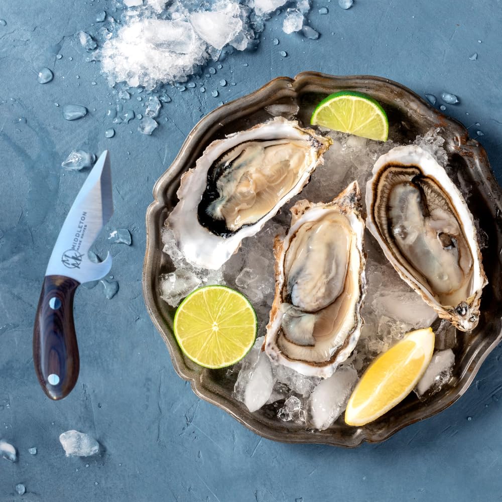 Middleton Made Knives Brew Shucker Oyster Knife with Bottle Opener, Walnut
