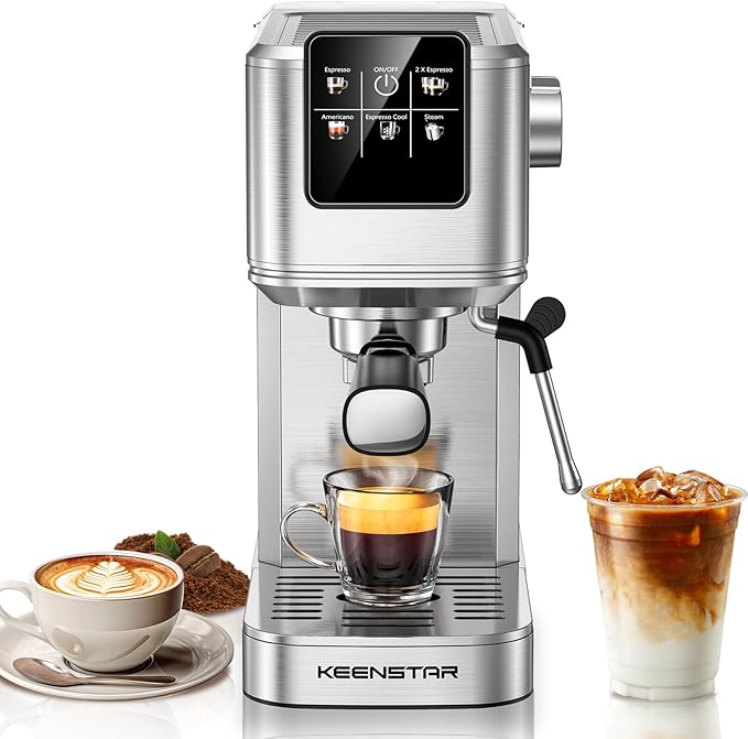 KEENSTAR Espresso Machine 20Bar, Hot & Rapid Cold Brew Coffee Makers