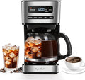 Taylor Swoden Programmable Coffee Maker 12 Cup, Black & Stainless Steel