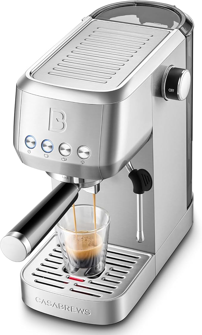 CASABREWS 3700 Essential Stainless Steel Espresso Machine with Steam Wand